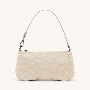 JW PEI: Eva Shoulder Handbag - Ivory Croc